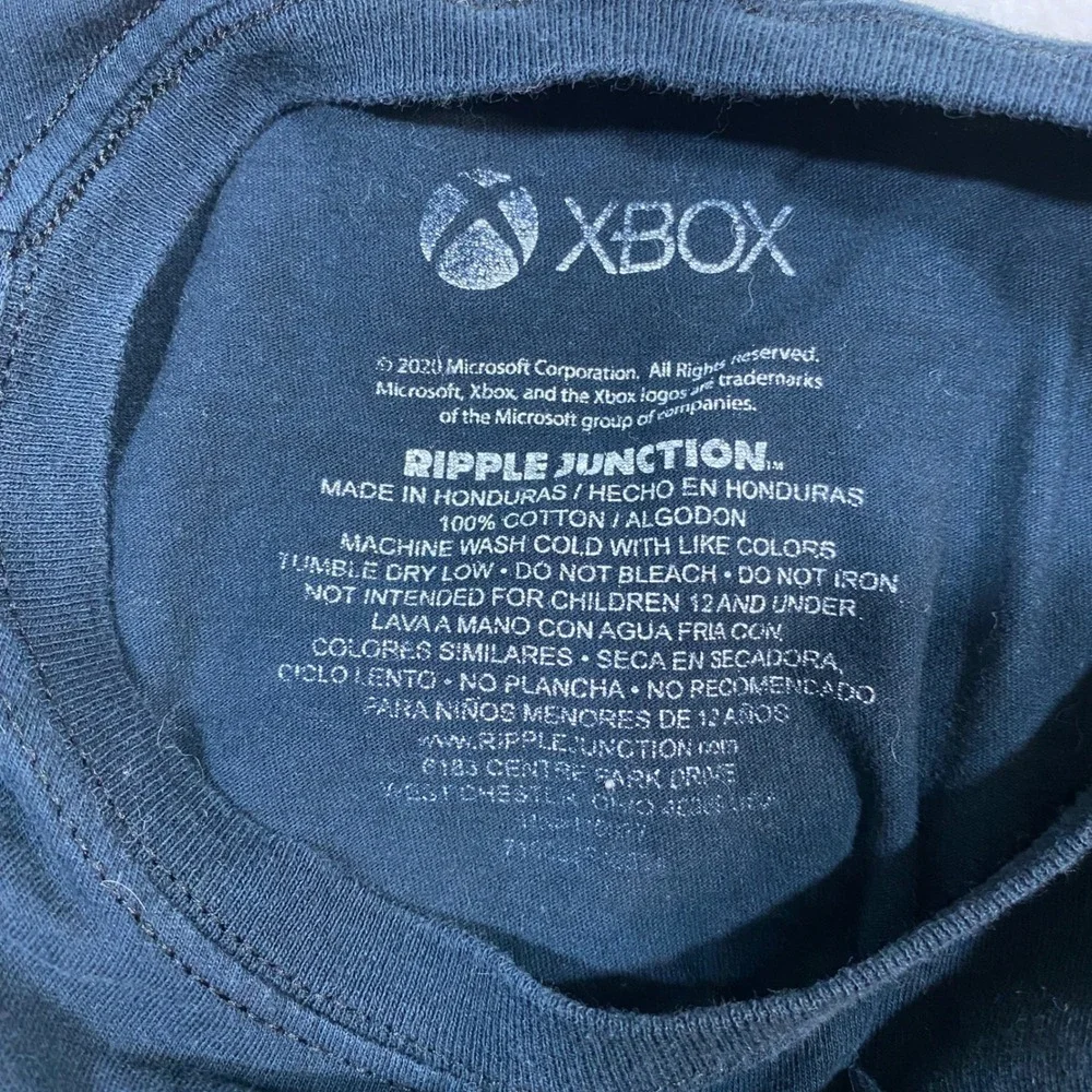 Xbox Gaming University T-Shirt Graphic Tee Short Sleeve Black